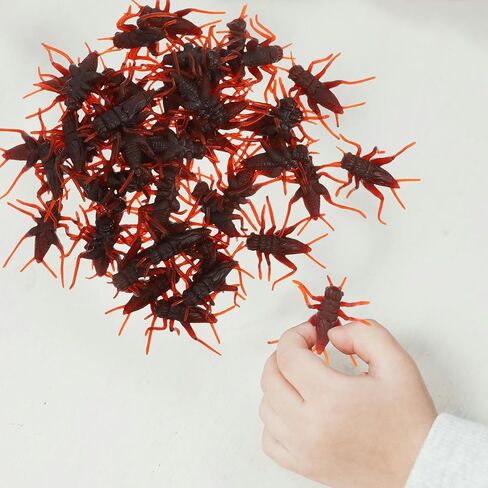 50 Pcs Lifelike Cricket Prank Props Plastic Cricket Toys Simulation Bug Props for Party Fools' Day in Saudi Arabia