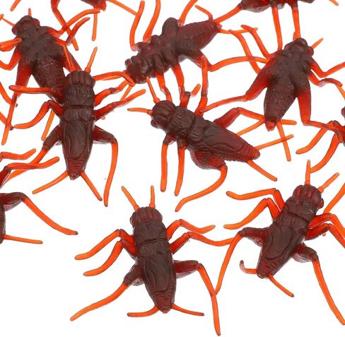 50 Pcs Lifelike Cricket Prank Props Plastic Cricket Toys Simulation Bug Props for Party Fools' Day in Saudi Arabia