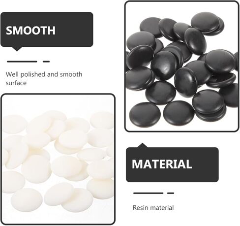 BESPORTBLE 360Pcs Small Go Chess Pieces Resin Flat Beads Durable Game Pieces for Board Games Strategy Play in Saudi Arabia