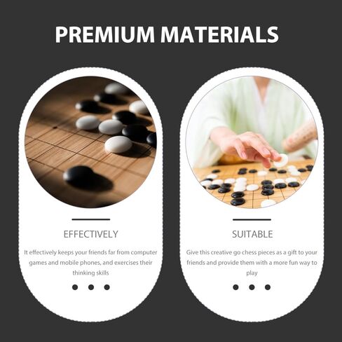 BESPORTBLE 360Pcs Small Go Chess Pieces Resin Flat Beads Durable Game Pieces for Board Games Strategy Play in Saudi Arabia