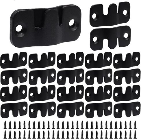 20 PCS 1.73×0.75inch Flush Mount Bracket, Stainless Steel Interlock Hanging Buckle Wall Mounting Brackets, Picture Hanger Cleat for Home Decor/DIY Enthusiasts with Screws in Saudi Arabia