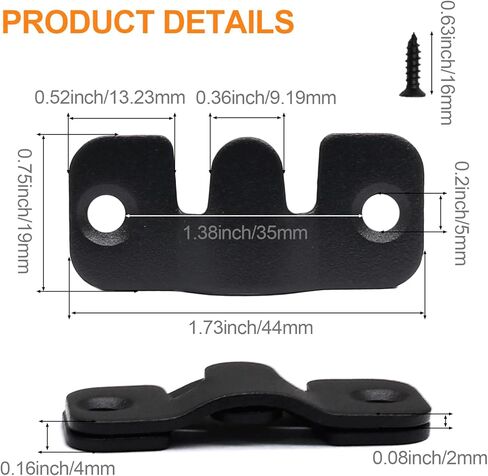 20 PCS 1.73×0.75inch Flush Mount Bracket, Stainless Steel Interlock Hanging Buckle Wall Mounting Brackets, Picture Hanger Cleat for Home Decor/DIY Enthusiasts with Screws in Saudi Arabia