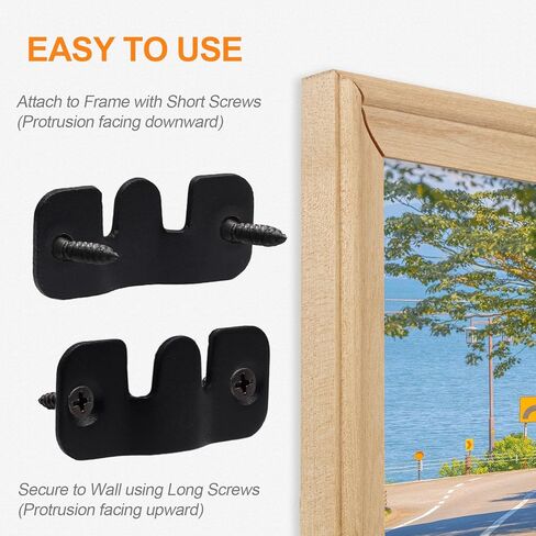 20 PCS 1.73×0.75inch Flush Mount Bracket, Stainless Steel Interlock Hanging Buckle Wall Mounting Brackets, Picture Hanger Cleat for Home Decor/DIY Enthusiasts with Screws in Saudi Arabia