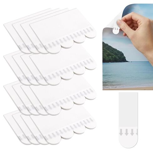 Poster Adhesive Strips, 64 PCS Damage Free Hanging Poster Hangers Removable, No Tools Picture Hanging Strips for Posters, Picture Hangers Wall Office Decoration and Indoor Hooks in Saudi Arabia