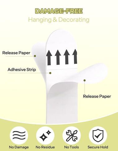 Poster Adhesive Strips, 64 PCS Damage Free Hanging Poster Hangers Removable, No Tools Picture Hanging Strips for Posters, Picture Hangers Wall Office Decoration and Indoor Hooks in Saudi Arabia