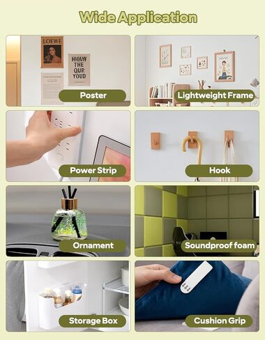 Poster Adhesive Strips, 64 PCS Damage Free Hanging Poster Hangers Removable, No Tools Picture Hanging Strips for Posters, Picture Hangers Wall Office Decoration and Indoor Hooks in Saudi Arabia