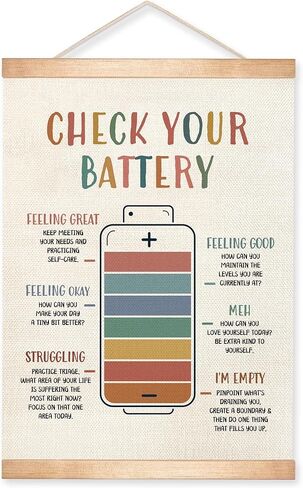 HEYJEEPER IKIGAI Mental Health Wall Art,Motivational Canvas Poster for Counseling Office,Calm Down Corner Classroom Playroom Decor, Inspirational Self-Growth Decor for Teen,Essential for Mental Health Office (IKIGAI) in Kuwait