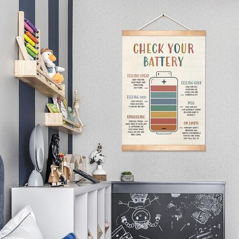 HEYJEEPER IKIGAI Mental Health Wall Art,Motivational Canvas Poster for Counseling Office,Calm Down Corner Classroom Playroom Decor, Inspirational Self-Growth Decor for Teen,Essential for Mental Health Office (IKIGAI) in Kuwait