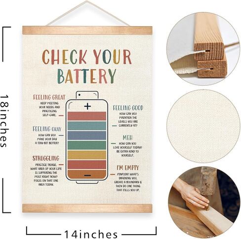 HEYJEEPER IKIGAI Mental Health Wall Art,Motivational Canvas Poster for Counseling Office,Calm Down Corner Classroom Playroom Decor, Inspirational Self-Growth Decor for Teen,Essential for Mental Health Office (IKIGAI) in Kuwait