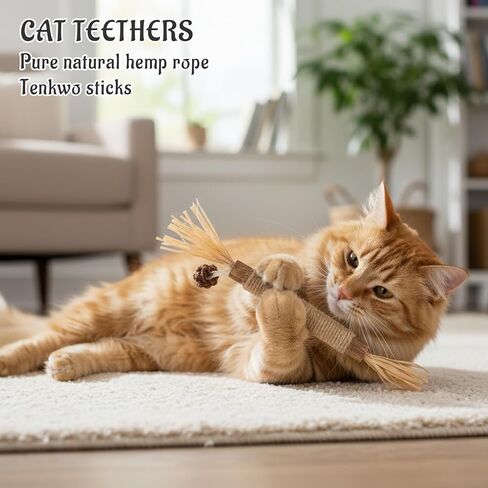 8 Pack Natural Cat Chew Toys,Silvervine Sticks for Cats,Silver Vine Sticks Cats Love, Durable and Safe Kitten Teething Sticks, Made with Premium Matatabi Wood in Kuwait