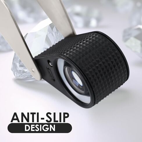15X Jewelers Loupe with LED & UV Light - Rechargeable Pocket Loupe Magnifier with 22mm Triplet Lens Metal Construction, Illuminated Jewelry Loop Magnifying Glass for Jewelers, Watch Repair, Hobbyists in Kuwait