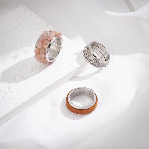 UNICRAFTALE 3 Sets 3 Sizes Grooved Finger Ring Settings 316 Stainless Steel Detachable Ring Core Blank for Inlay Rings Jewelry Making Polished Comfort Grooved Finger Rings in Saudi Arabia