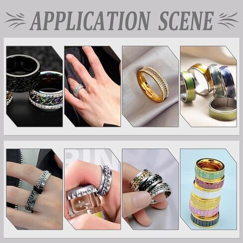 UNICRAFTALE 3 Sets 3 Sizes Grooved Finger Ring Settings 316 Stainless Steel Detachable Ring Core Blank for Inlay Rings Jewelry Making Polished Comfort Grooved Finger Rings in Saudi Arabia