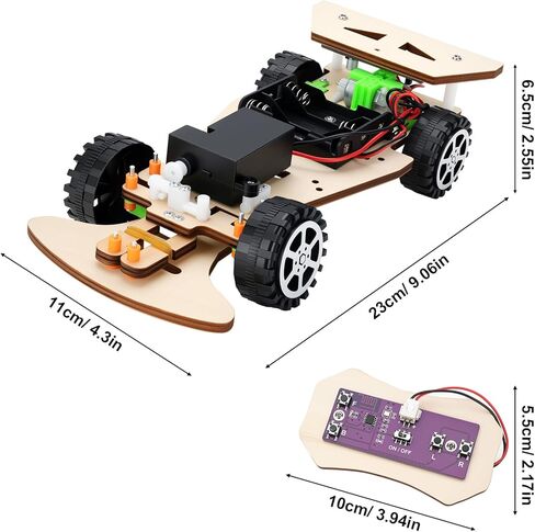 سيارة سباق خشبية، مجموعات STEM للأطفال من سن 8 إلى 10 سنوات، ألعاب STEM للأولاد من سن 8 إلى 12 عامًا، مجموعات بناء نموذج سيارة للتحكم عن بعد، مشاريع الحرف العلمية، هدية تعليمية لعمر 9 10 11 12 13 14 عامًا في سن المراهقة in Kuwait