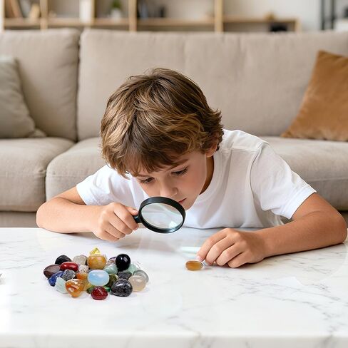 Rock Collection Starter Kit, 43 Pcs Rocks, Gemstones & Crystals Assorted Kit with Guide, Minerals Geology Education Science Gift for Adults Kids in Saudi Arabia
