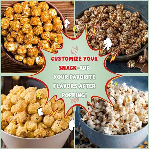 صانع الفشار الهوائي - ماكينة صنع الفشار الكهربائية ذات معدل فرقع عالٍ بنسبة 99% مع وعاء تقديم، خالية من الزيت، 2 دقيقة من ظهور الفشار بالهواء الساخن الشخصي سريعًا لحفلات العائلة الليلية in Kuwait