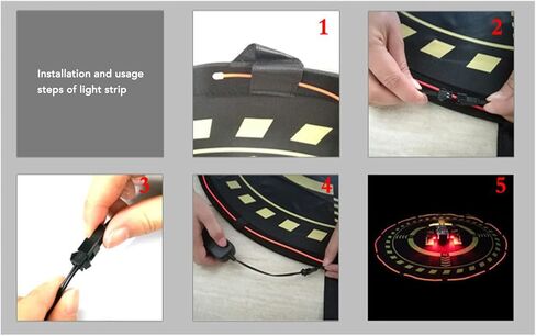 Srliya 70cm Drone Landing Pad Adjustable Luminous Night Light Drone Landing Pad for Air 3 Mini 3 4 Pro TJP07 in Saudi Arabia
