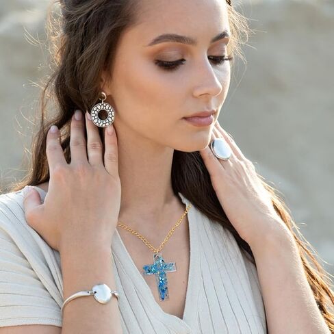 UNICRAFTALE 2Pcs Cross Silicone Resin Molds Blue Cross Earring Earring Molds Epoxy Resin Mold Crucifix Casting Mold for DIY Craft Earring Keychain Necklace Pendant Jewelry Making 3''x2.4'' in Saudi Arabia