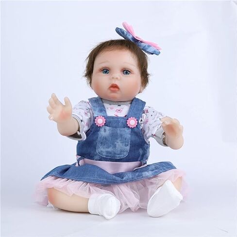 Reborn Baby Dolls Clothes for 17-22 inch Newborn Baby Dolls Girl Outfits Accesories 【 Skirt 5pcs Set 】 in Kuwait
