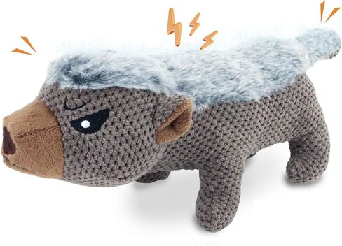 hdsmngy صار الكلب اللعب للمضغ العدوانية، ألعاب الكلب صار غير قابلة للتدمير مع ورقة التجعيد، دائم التسنين مضغ اللعب للسلالة المتوسطة والكبيرة (رمادي داكن الغرير العسل) in Kuwait