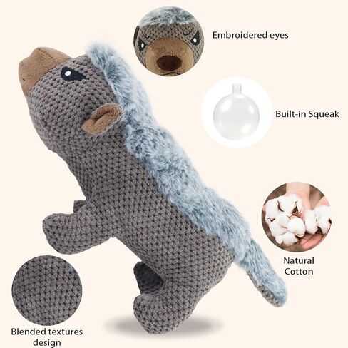 hdsmngy صار الكلب اللعب للمضغ العدوانية، ألعاب الكلب صار غير قابلة للتدمير مع ورقة التجعيد، دائم التسنين مضغ اللعب للسلالة المتوسطة والكبيرة (رمادي داكن الغرير العسل) in Kuwait