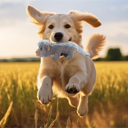 hdsmngy صار الكلب اللعب للمضغ العدوانية، ألعاب الكلب صار غير قابلة للتدمير مع ورقة التجعيد، دائم التسنين مضغ اللعب للسلالة المتوسطة والكبيرة (رمادي داكن الغرير العسل) in Kuwait