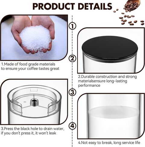 خزان مياه Feekoon سعة 60 أونصة متوافق مع ماكينة القهوة Groupe SEB Nespresso من Krups Vertuo Plus Deluxe XN900840 / ماكينة القهوة Krups Groupe SEB Nespresso Vertuo Plus XN900T40 Pod in Kuwait