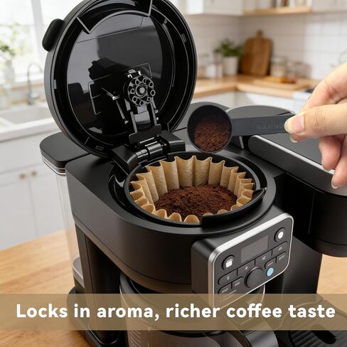 Paper Coffee Filters Compatible with Keurig Duo Coffee Maker, 200 Pcs Unbleached Extra-Deep Bowl Design Filter Paper for Keurig Duo 72oz in Saudi Arabia