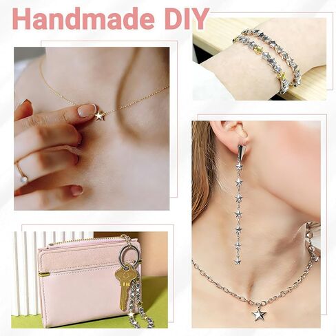 400 Pcs Star Beads 6mm Gold Star Beads Metal Stars Beads for Crafts DIY Stars Charms for Jewelry Bracelet Necklace Key Chains and Other Handicrafts Making（Gold/Silver/KC Gold/Rose Gold） in Saudi Arabia
