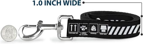 مقود الحيوانات الأليفة من Peanuts Worldwide LLC، مقود الكلب، رموز رعاية سنوبي الفول السوداني 100% أصلي أسود وأبيض، بطول 6 أقدام وعرض 1.0 بوصة in Kuwait