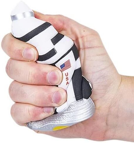 Space Squeeze Stress Toys | Pack of 3 | Space Shuttle Astronaut Rocket Set - 4.5-5 Inches by HAPPY DEALS~ in Saudi Arabia