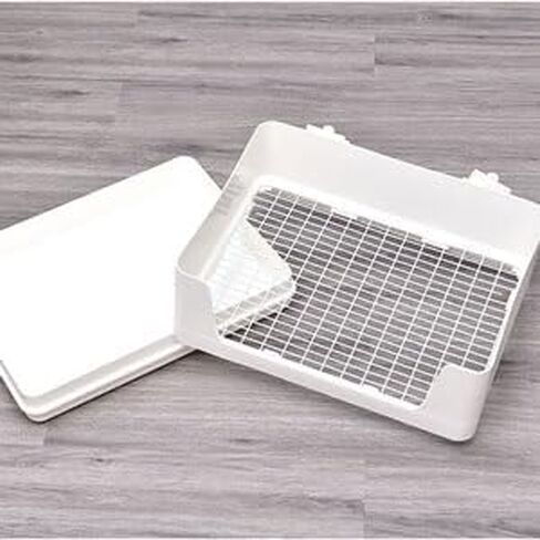 RUBYHOME Large Rabbit Litter Box Bunny Potty Training Corner Litter Pan with Deep Bottom Collection Tray, Small Animal Bedding Toilet for Adult Guinea Pig, Ferret in Kuwait