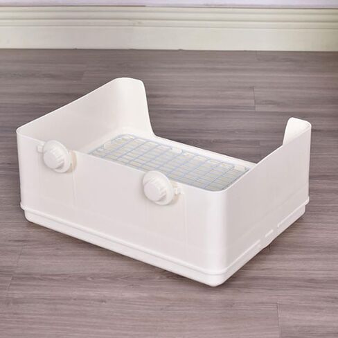 RUBYHOME Large Rabbit Litter Box Bunny Potty Training Corner Litter Pan with Deep Bottom Collection Tray, Small Animal Bedding Toilet for Adult Guinea Pig, Ferret in Kuwait