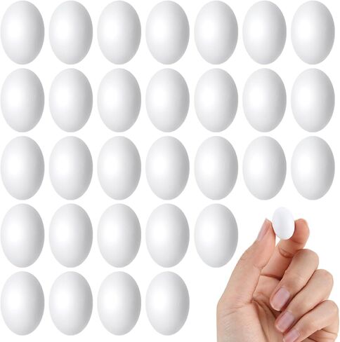 Bucherry 30 Pcs Wooden Fake Eggs 7/8 Inch Mini White Easter Eggs Unfinished for Toddler Kids DIY Crafts Painting Nesting Boxes Kitchen Play Game Easter Party Favors, Smooth and Ready to Decorate in Saudi Arabia