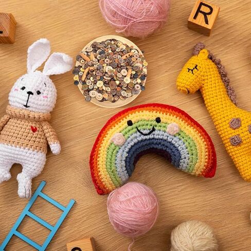 50g Assorted Sizes Buttons Mixed Handmade Ornament Buttons for Sewing Decorations DIY Arts and Crafts Manual Button Painting(Multicolor) in Saudi Arabia