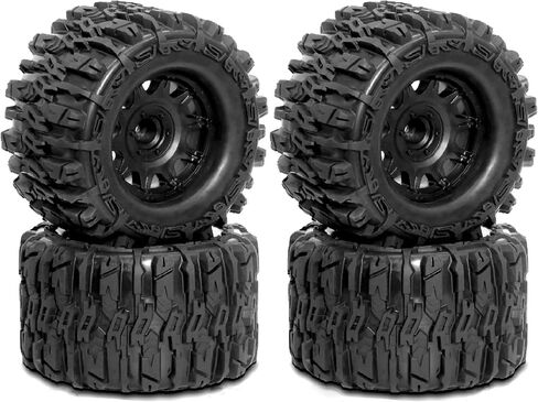Dantenran 1/8 1/7 RC Monster Truck Tires OD 6.69" And Wheels 12mm 14mm 17mm Hex For 1:7 1:8 1:10 Off Road Truck Car Traxxas Maxx Tmaxx Summit ERevo 3.3 Arrma KRATON Notorious Outcast 6S Typhon 3S (L3) in Kuwait