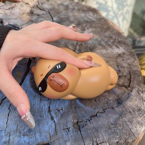 Capybara Squeezable Series Blind Box Figure, Random Design Animal Figures Collectible Toy, Cute Stress Relief Simulation Squeeze Toy for Gift (3.54-4.72'' H) in Saudi Arabia