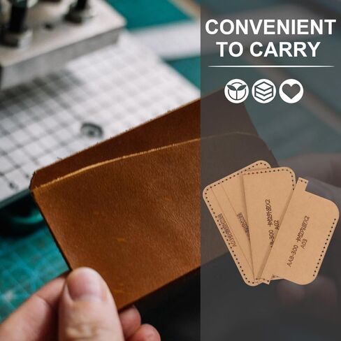 DOITOOL Handmade Wallet Pattern Templates for DIY Leather Wallet Stencils Durable Kraft Material Sewing Patterns for Card Bag Crafting 4.13X2.75 Inches in Saudi Arabia