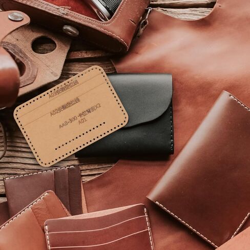 DOITOOL Handmade Wallet Pattern Templates for DIY Leather Wallet Stencils Durable Kraft Material Sewing Patterns for Card Bag Crafting 4.13X2.75 Inches in Saudi Arabia