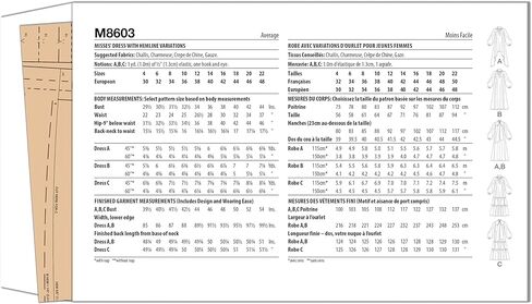 McCall's M8603R5 Misses' Very Loose-Fitting Flared Dress Sewing Pattern Packet, Design Code M8603, Sizes 14-16-18-20-22 in Saudi Arabia