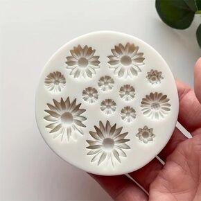 1PC Floral Silicone Mold for DIY Earrings and Pendant Making, Polymer Clay Crafting Mold with Pastel Petal Designs, Great Crafting Accessory and Earring Making Supply, White in Kuwait