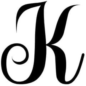 Set of 3 - K Monogram Letter Initial Stay Font Vinyl Decal Sticker for Scrapbooking in Saudi Arabia