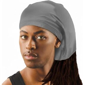 Titan Men’s Cotton Spandex Dreadlock Cap Open Back, Braids, Wide Elastic Loc and Long Braid Cover for Full Hair, Stocking Sleep, Night Sleep Bonnet, 1PC Black Color in Saudi Arabia
