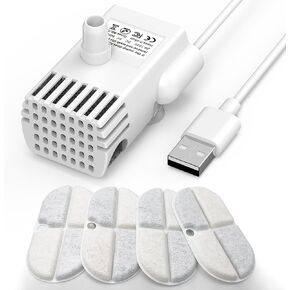 مضخة بديلة PLFF012 لنافورة المياه للقطط من PETLIBRO، متوافقة مع الطراز PLWF002، مضخة فائقة الهدوء مع مجموعة 4 مرشحات in Kuwait