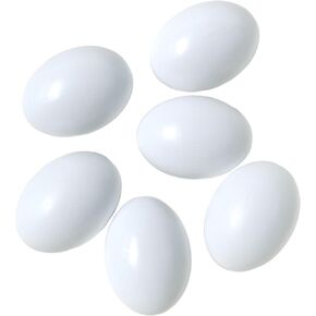 Chicken Eggs Fake Chicken White Eggs Easter Eggs Set of Wooden Fake Eggs to Help Lay Chickens 10 Pcs in Saudi Arabia