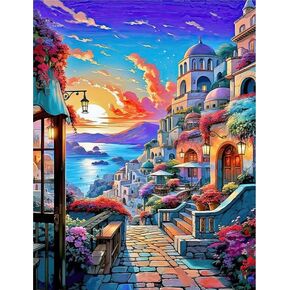 Amphol Paint by Numbers Kit, Adult Paint by Number for Beginners, Acrylic Easy Scenery Painting Number Kits on Canvas, Great Gift Decor - 16x20 Inch in Saudi Arabia