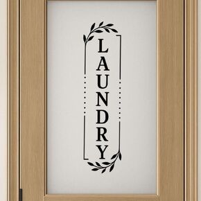 Laundry Vinyl Decal, Black Laundry Door Decal, Removable Laundry Room Decal, Laundry Vinyl Sticker, Housewarming Gift,18 * 5 Inch in Kuwait