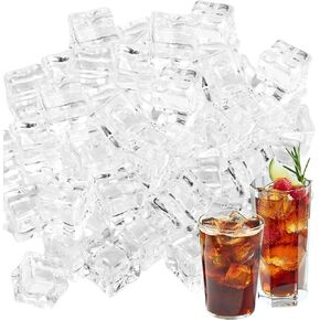 250 Pack 0.7 Inch Fake Ice Cubes, Plastic Reusable Ice Cubes for Drinks, Acrylic Fake Ice Vase Fillers for Centerpieces, Photography Props, Food Display, DIY crafts in Kuwait