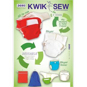 Kwik Sew K3690 Diapers Sewing Pattern, Diaper Cover in Saudi Arabia