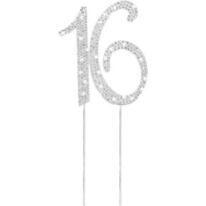 Sweet 16 Cake Topper, Rhinestone Sweet Sixteen Birthday Decorations, Metallic Happy Sweets 16 Cake Toppers Candles 16th Cupcake Picks for 16th Birthday Wedding Party Cake-Decorations Supplies(Gold) in Saudi Arabia